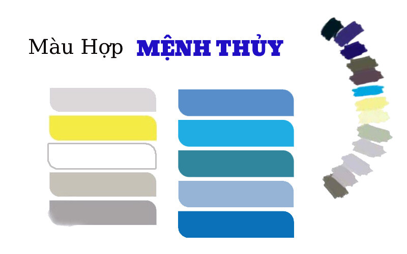 Chọn màu phù hợp mệnh Thủy để tạo sự hòa hợp và may mắn