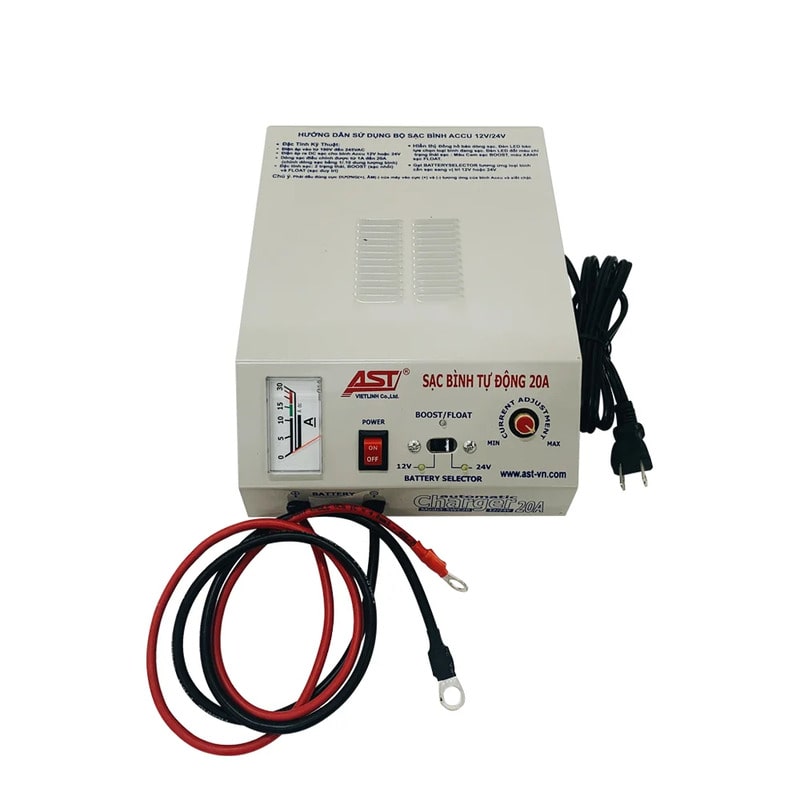 6 bước sạc bình ắc quy ô tô tự động